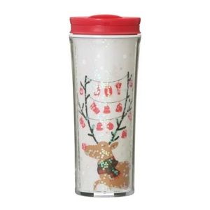 New in box Starbucks Japan Holiday Reindeer Glitter Christmas Tumbler 12oz